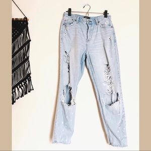 Light Washed Distressed Abercrombie Jeans